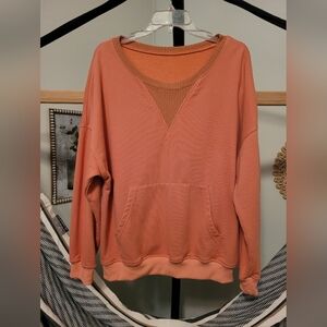 Coral Lightweight Sweatshirt